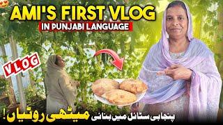 Ami Jan Making FIRST VLOG in Punjabi Language  Ami Ny Methi Rotiyan Bna Kar Sab Ko Heran Kar Diya