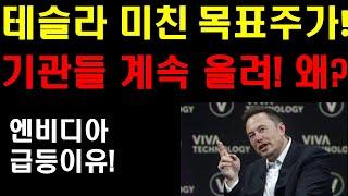 테슬라 미친 목표주가 상승! 기관들 테슬라 주가 계속 올리는 이유! 그들은 무엇을 본것일까? 엔비디아 급상승 한 이유! 엔비디아 전망이 어마무시하다! 2030년도 까지 그냥 견뎌라