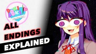 Doki Doki Literature Club DDLC ALL ENDINGS EXPLAINED