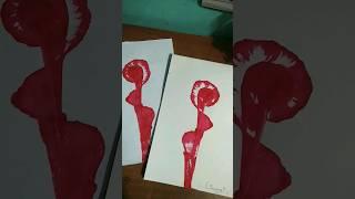 Thread painting ️ #Rose sketch #sushma,s sketch #viral️ #shorts