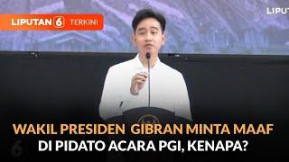 [FULL] Pidato Wakil Presiden Gibran Rakabuming di Sidang PGI di Toraja Utara | Liputan 6