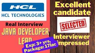 java developer live interview recording, excellent candidate  Selected 3-7 yr exp