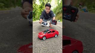 My Small Police Car And New Rc Tesla x90D Outdoor Unboxing!