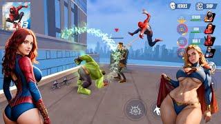 Spiderman, Captain Amerika, Hulk, Ironman, Avengers, Superhero Vs Criminal BANK || Spider Fighter 3