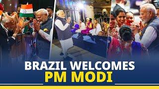 PM Modi’s splendid welcome in Brazil’s Rio de Janeiro