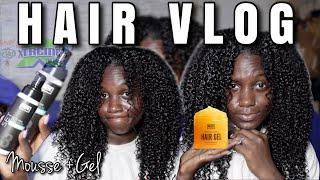 Mousse and Gel Wash n Go on Natural Hair/Curly Hair| Weekly Hair Vlog