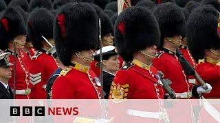 Troops perform Royal Salute in Buckingham Palace garden following King Charles Coronation - BBC News