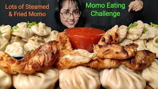 Eating Momo, Steamed Momo & Fried Momo | Bog Bites | Asmr Eating | Mukbang | Dumplings Asmr