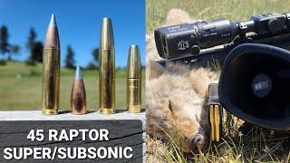 New AR-10 45 Raptor Subsonic SLEDGEHAMMER With Performance Test & Coyote hunt!!