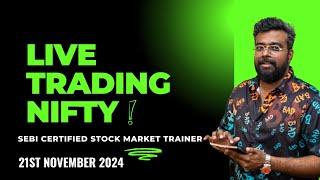 Bank Nifty50:NOV 21ST  Live Options Trading today#BankNiftyTradingLive|2024 Learn Trading Easy Way.