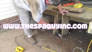 The Spa Guy How To Hot Tub Deck Cutting Deck to Match Shape of Tub