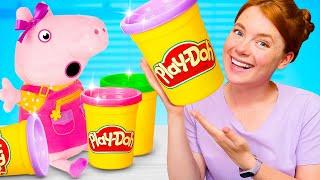 Peppa Wutz Spielzeug Video mit Irene. Einladung zur Schokoladenfabrik. Plüpa Plüsch Paradies