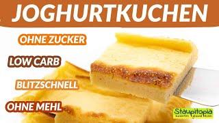 Blitz Joghurtkuchen ohne Zucker und ohne Mehl - schnell, einfach, lecker 