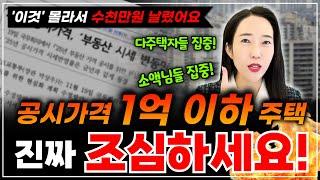 공시가격 1억 이하 아파트 진짜 조심하세요! 모르면 수천만원 날립니다! l 월세모닝콜 TV 세연쌤