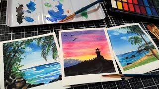 Fun Watercolor Polaroids! Easy Paint Along for All Ages!