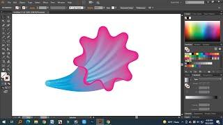 blending vector flower art in Adobe Illustrator 2021 Advance Use of Blend tool & effect tool