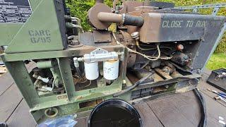 Military Generator Oil Change, Filters Tires