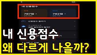 내 신용점수가 다른이유 (NICE 와 KCB 분석비교)