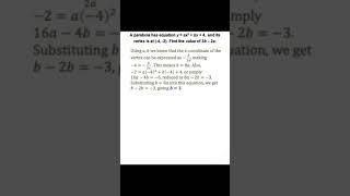 SAT Math PARABOLA question #shorts