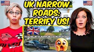 American Couple Reacts: How To Drive on UK Narrow Country Roads! AMERICAN NIGHTMARE!
