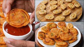 Suji Aloo Nashta Recipe | Aloo Suji Pinwheel Snacks Recipe | Semolina Potato Snacks Recipe