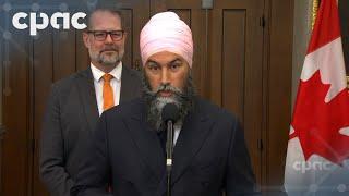 NDP Leader Jagmeet Singh speaks with reporters before question period – October 9, 2024