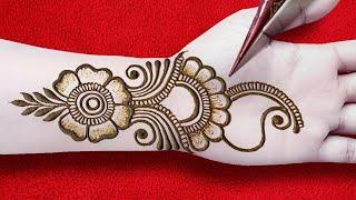 Easy Shaded Arabic Mehndi Design For Holi | Beautiful Front Hand Arabic  Mehndi 2021