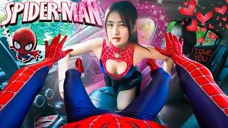 I NEVER BATH WITH SPIDER-GIRL'S SISTER AND RESCUE SPIDER-MAN FROM CRAZY GIRL ( Romantic Love Story )