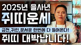 2025년 을사년 초대박나는 쥐띠운세앉아만 있어도 돈방석에 앉는다! 말년 대박!! 60년생 72년생 84년생 96년생 쥐띠 운세! 말년운 금전운 사업운 문서운