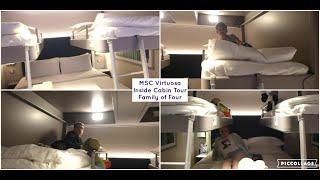 MSC Virtuosa - Inside Cabin - Family of Four - Pullman Beds