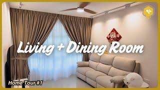 4-room HDB Home Tour 1: Living room & Dining room