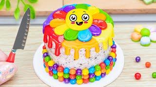 Rainbow Melted Buttercream Cake Decorating | Rainbow Flower Chocolate Cake Ideas By Cakes King