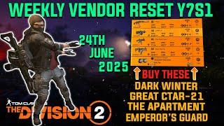 The Division 2 | GREAT WEEKLY VENDOR RESET Y7S1 | June 24th 2025