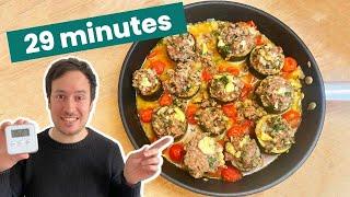 Recette express : courgettes farcies à la poêle sans four - Recette en moins de 30 minutes !