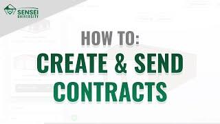 Create & Send Contract in Sensei CRM | Sensei