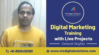 Best Digital Marketing Course In Faridabad | Video Testimonial By Deepak | STS Digital Solutions