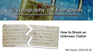 How to Break an Unknown Cipher