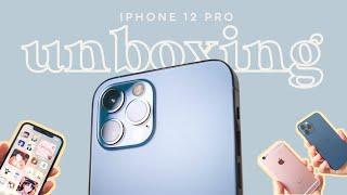 UNBOXING iPhone 12 Pro (pacific blue) 2021  + camera test + aesthetic home screen  | eris