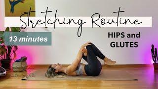 Hip and Glute Stretching Routine at home - Easy & Relaxing - 13min with Zohar.Yoga.Flex