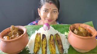 Massive  Spicy  Handi Chicken Gizzard Curry With Huge Amount of Rice Eating Show