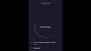 Hasil Uji Test Kecepatan Internet MyRepublic 300 Mbps Dengan Aplikasi Speedtest by Ookla Melalui Mac