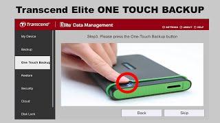 Transcend Drive ONE TOUCH BACKUP Setting With Transcend Elite Software