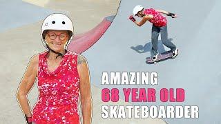 Amazing 68 Year Old Skateboarder Lands Her Dream Trick! | Jackie G