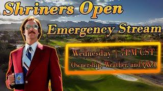 Shriners Open | Emergency Stream | PGA DFS | DraftKings Strategy | (Not) Picks