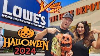 Home Depot VS Lowe's 2024 Halloween Decorations | Who has the BEST Halloween set up!