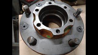 Land Rover , home grown disc brake conversion ,  Machining