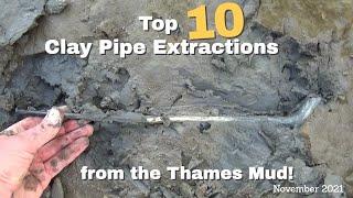 TOP TEN Clay Tobacco Pipe finds from the River Thames  - Amazing Pipe Extractions #mudlarking