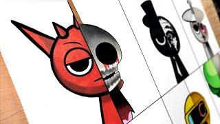 Drawing Sprunki Normal Vs Horror ( Sprunki Incredibox )