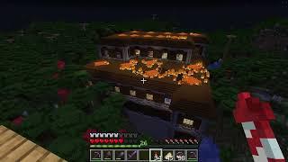 Lighting Woodland Mansion on fire after clearing it is fun - Minecraft 1.21