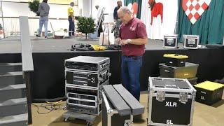 Sound system setup for a cultural event in Raleigh NC.  Presonus 32SC for FOH - Event Video 53